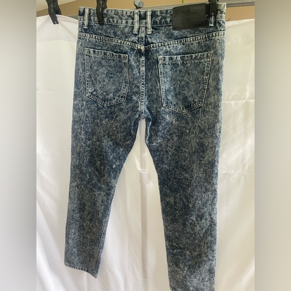 TRUE ROCK Blue Skinny Jeans Distressed Fashion men’s size 34 see measurements - Picture 9 of 10